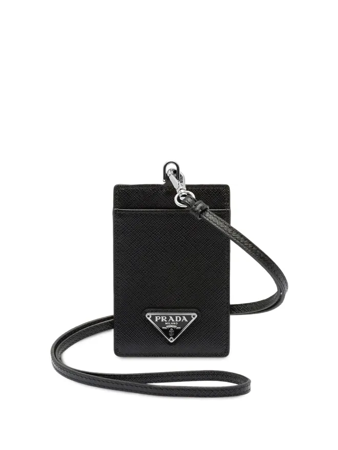 Prada Prada サフィアーノレザー バッジホルダー ブラックの商品画像