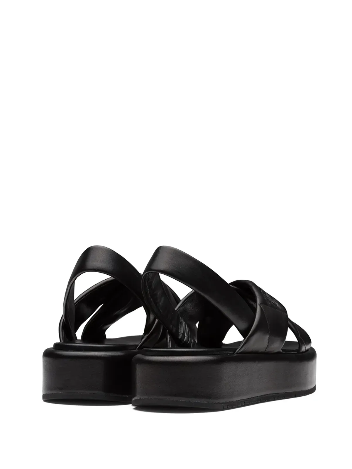 Prada キルテッドフラットサンダル - ブラック - 画像3