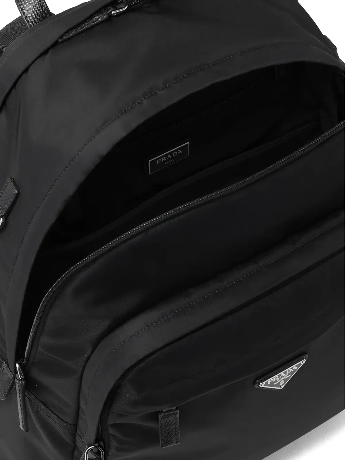Prada Re-Nylon ロゴプレート バックパック - 画像5