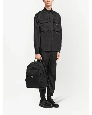 Prada Re-Nylon ロゴプレート バックパック - サムネイル2