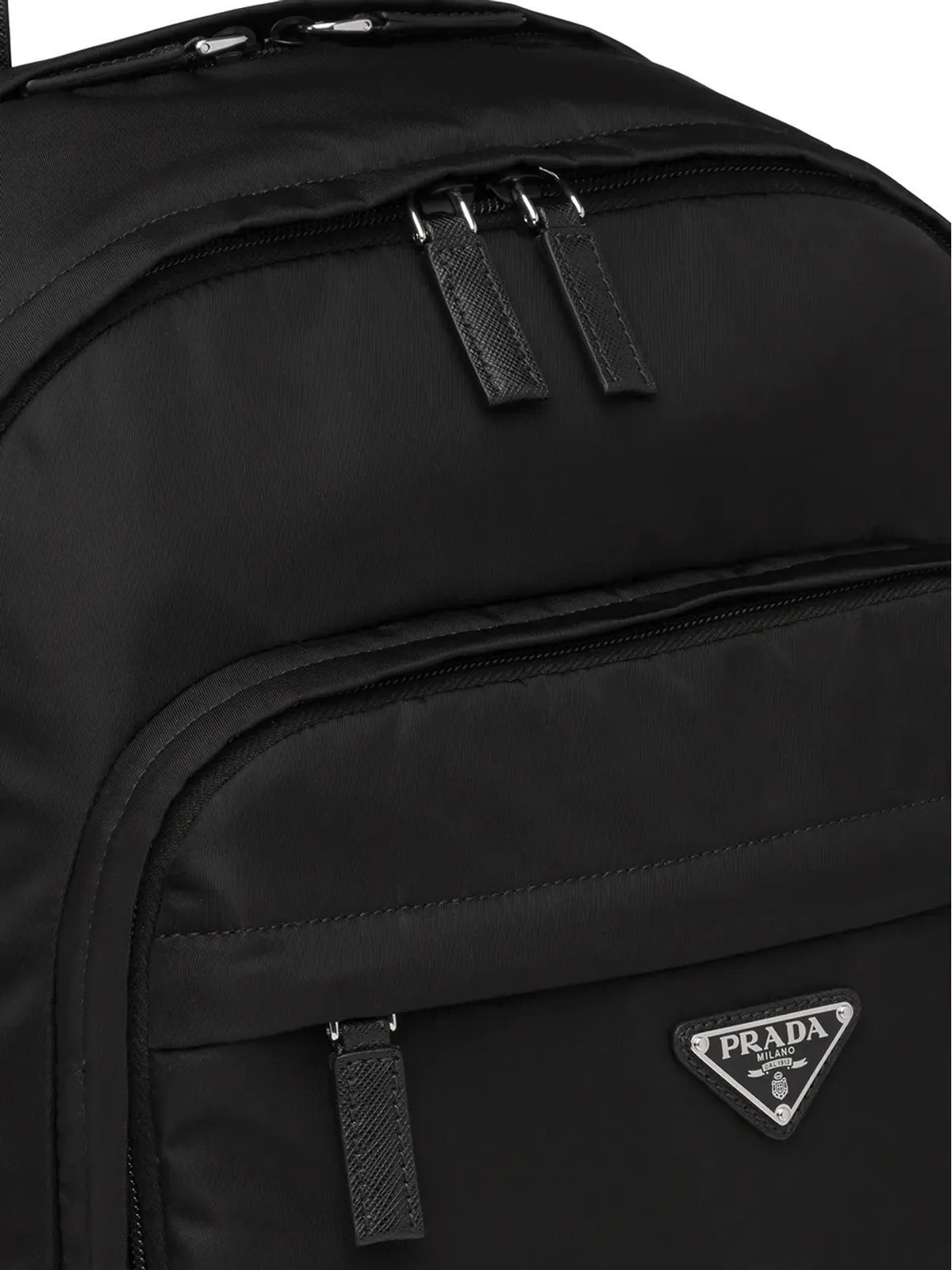Prada Re-Nylon ロゴプレート バックパック - 画像4