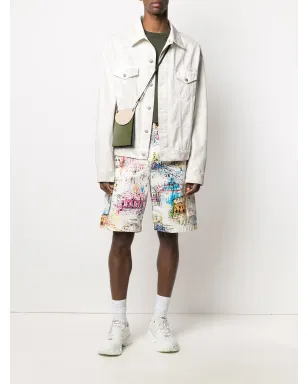Valentino Garavani ローマスケッチプリント Bermudaショーツ - White - サムネイル2