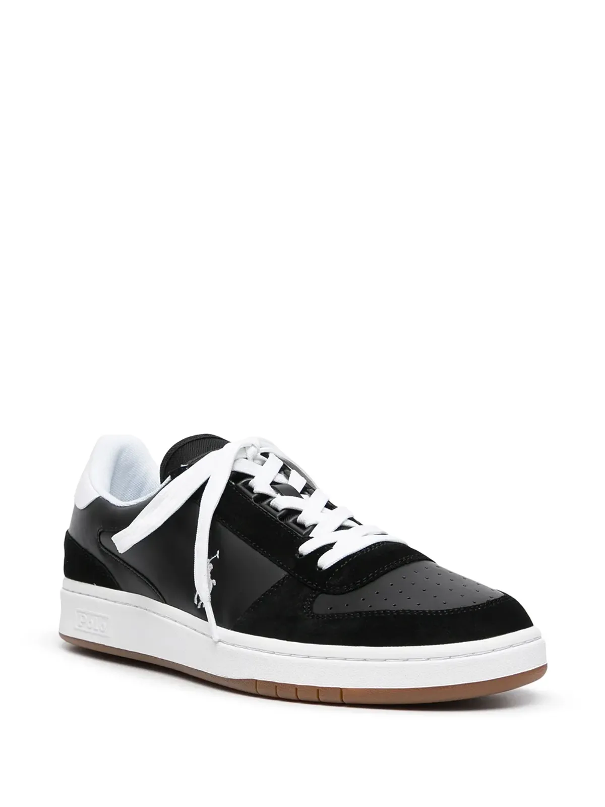 Polo Ralph Lauren ツートーン レースアップスニーカー ブラック - 画像2
