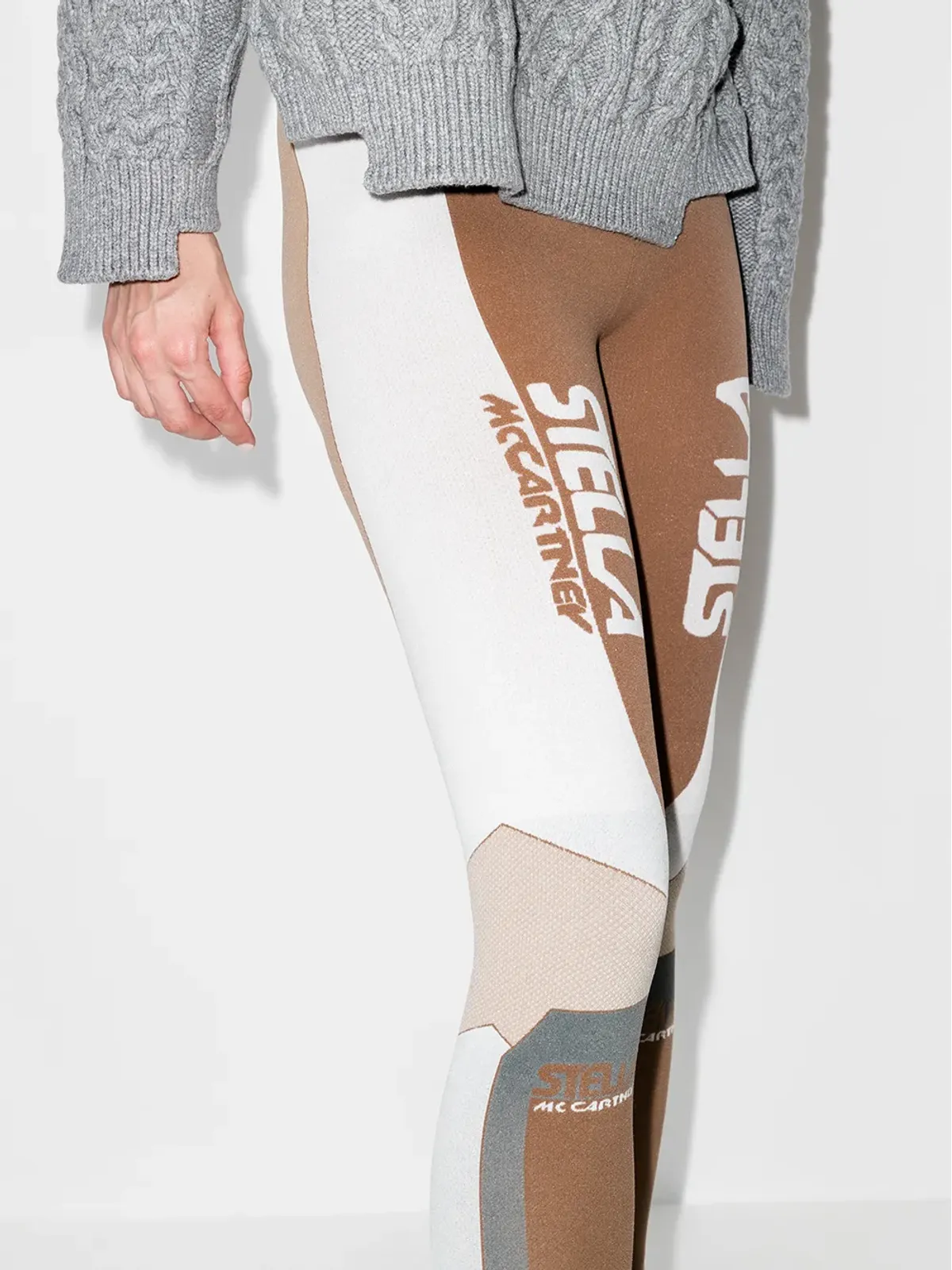Stella McCartney インターシャニット・パネルレギンス - 画像4