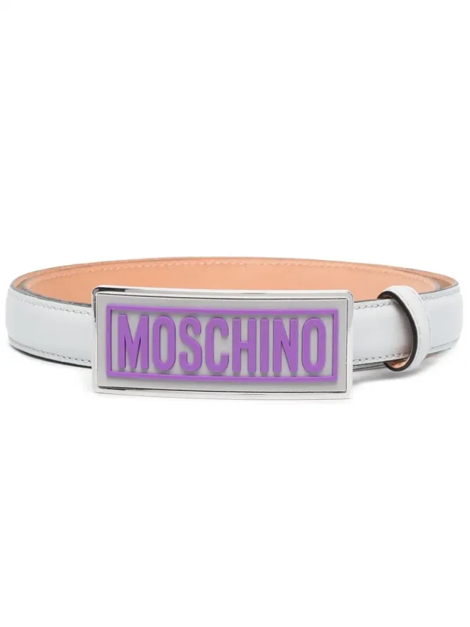 Moschino Moschino エナメルバックルベルト（グレー）の商品画像