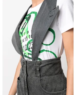 Moschino ビンテージ 1990年代 取り外し可能ラペル付き デニムスカート - サムネイル5