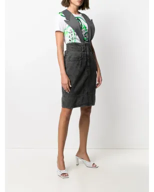 Moschino ビンテージ 1990年代 取り外し可能ラペル付き デニムスカート - サムネイル3