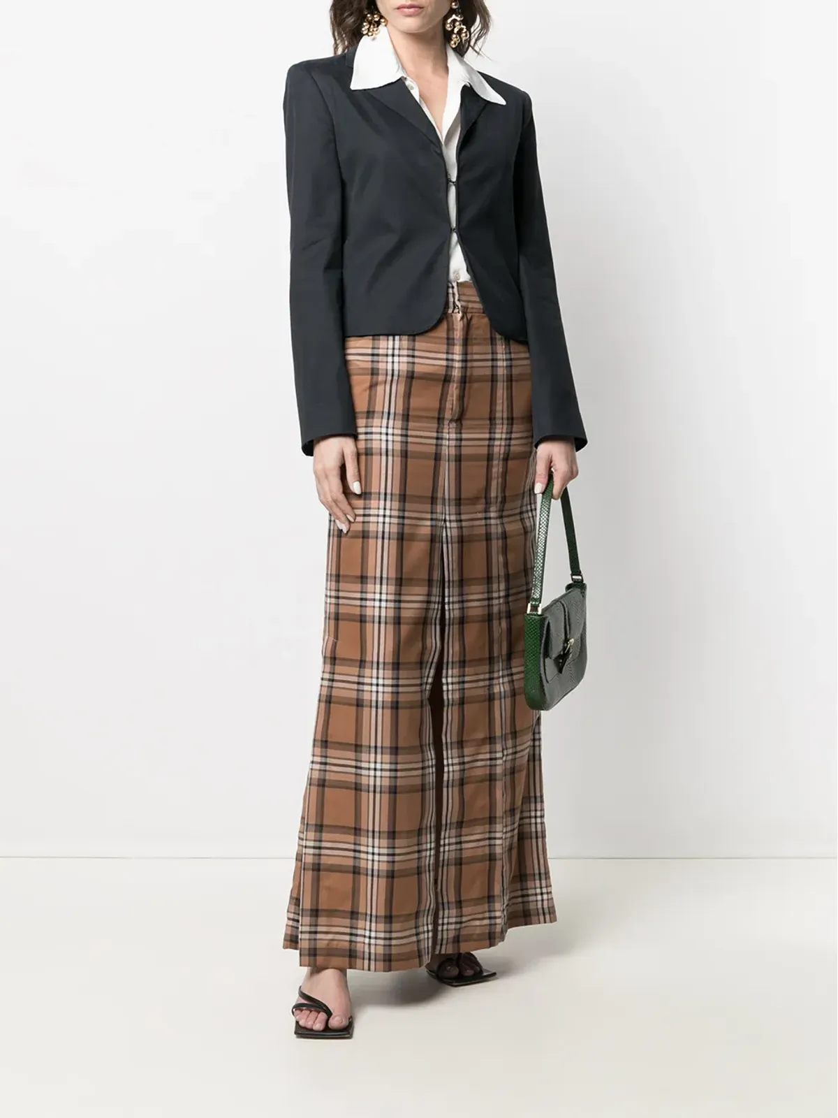 Fendi Pre-Owned 1990年製 シングルブレスト クロップドジャケット - 画像2