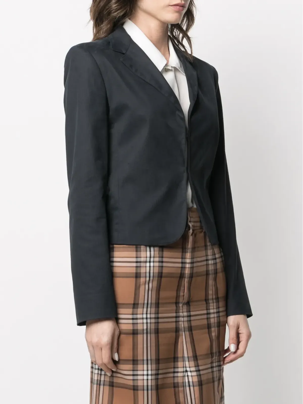 Fendi Pre-Owned 1990年製 シングルブレスト クロップドジャケット - 画像3