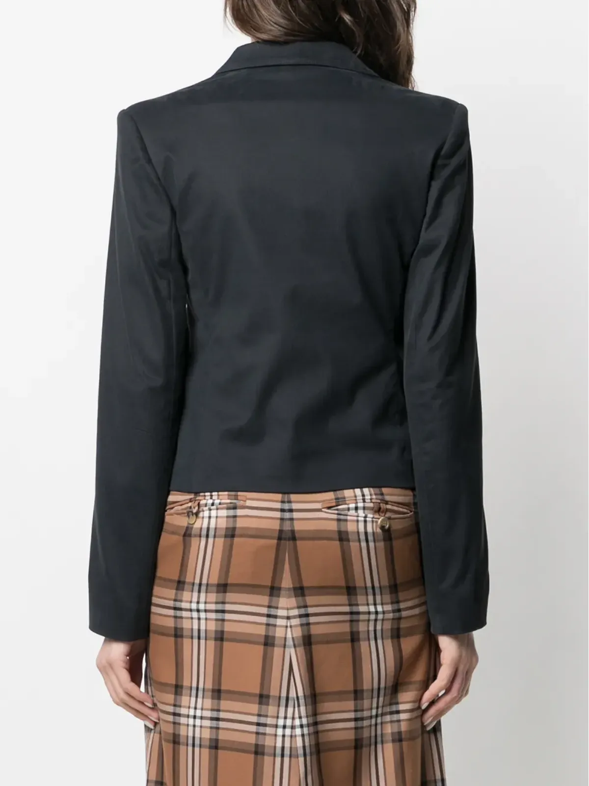 Fendi Pre-Owned 1990年製 シングルブレスト クロップドジャケット - 画像4