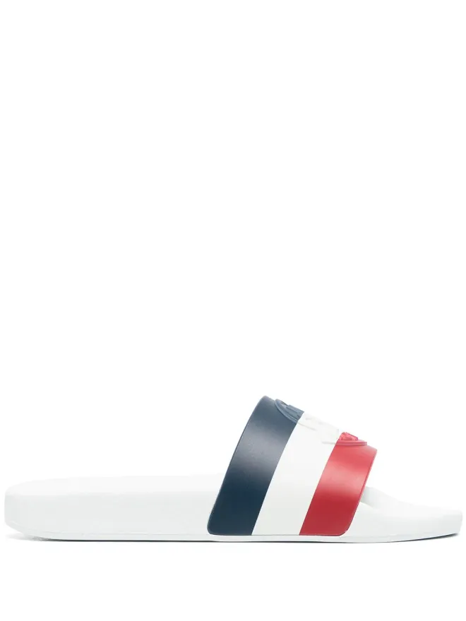 Moncler Moncler RWB stripe slides（ホワイト）の商品画像