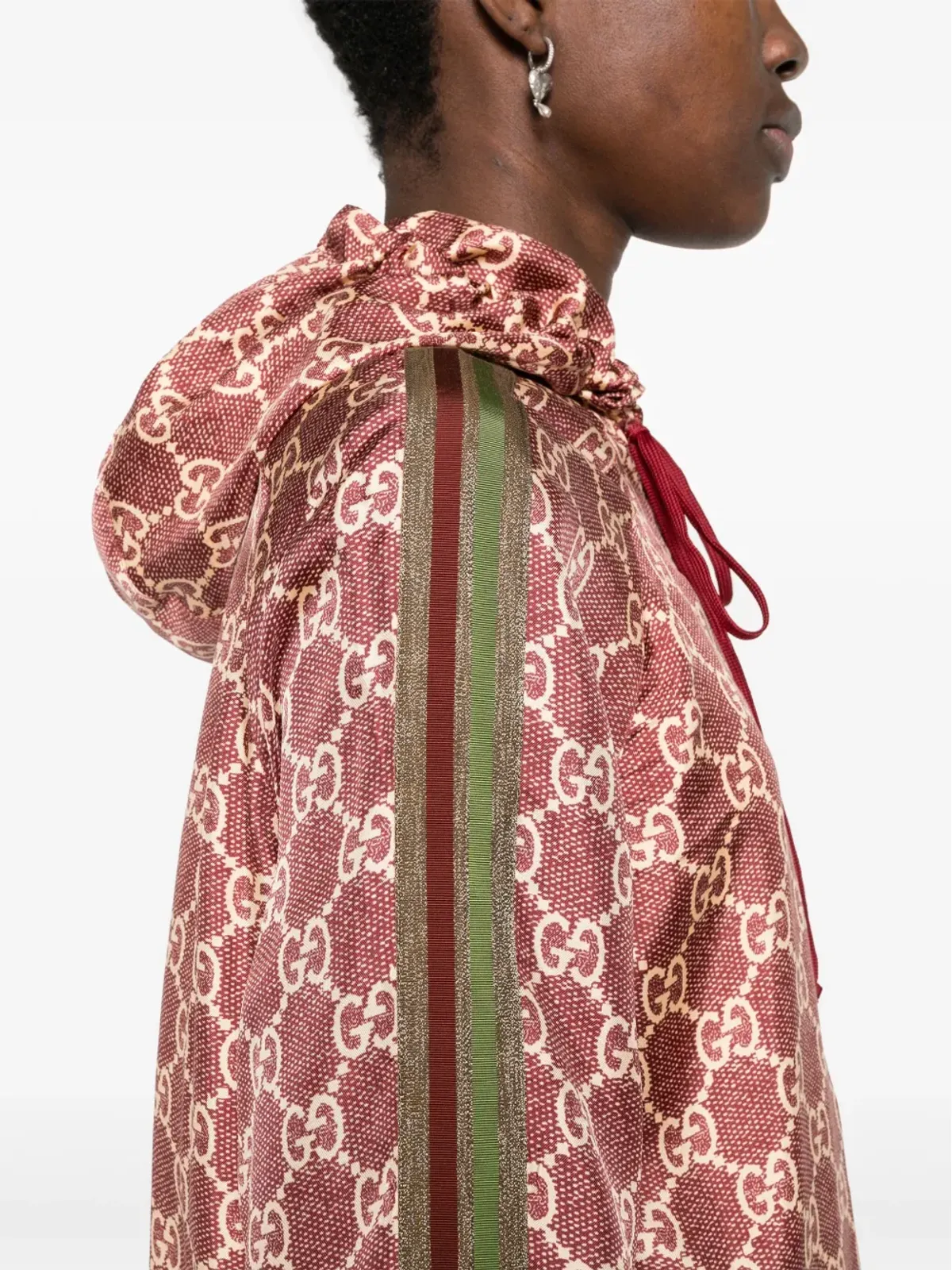 Gucci GG Supremeシルクジャケット - レッド - 画像5