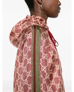 Gucci GG Supremeシルクジャケット - レッド - サムネイル5