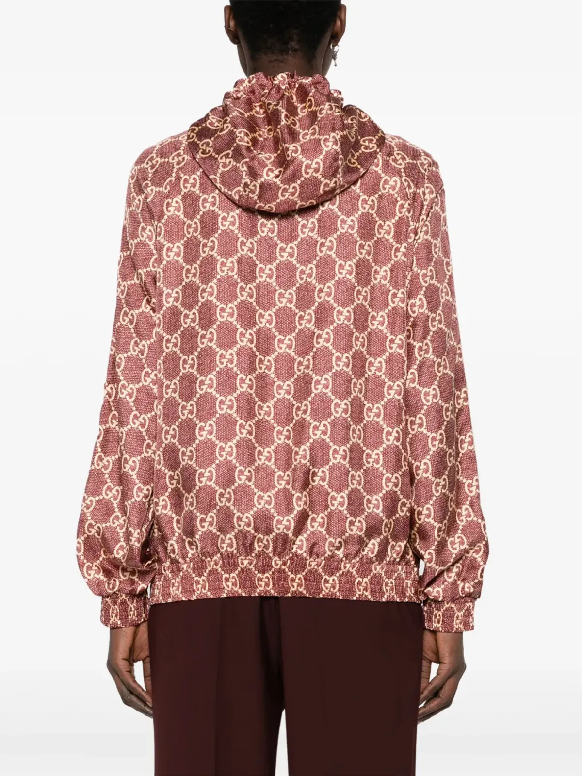 Gucci GG Supremeシルクジャケット - レッド - 画像4