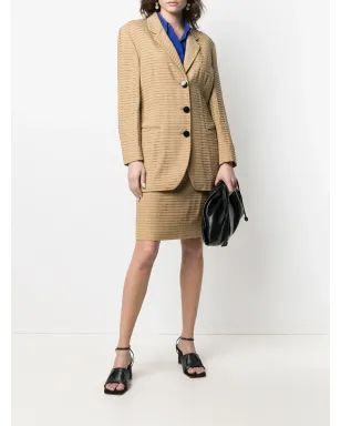 Giorgio Armani Pre-Owned 1990年代リブ編みスカートスーツ - サムネイル2