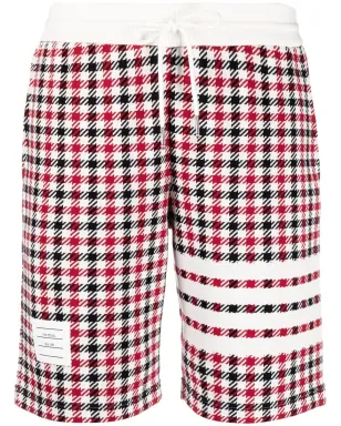 Thom Browne チェック柄ロゴパッチショーツ - サムネイル1