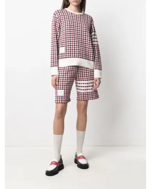 Thom Browne チェック柄ロゴパッチショーツ - サムネイル2