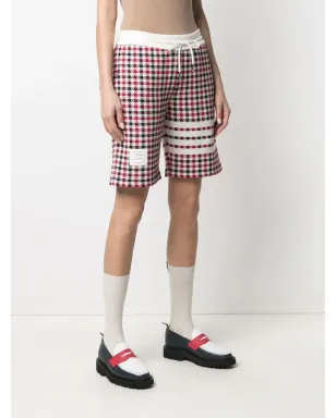 Thom Browne チェック柄ロゴパッチショーツ - サムネイル3