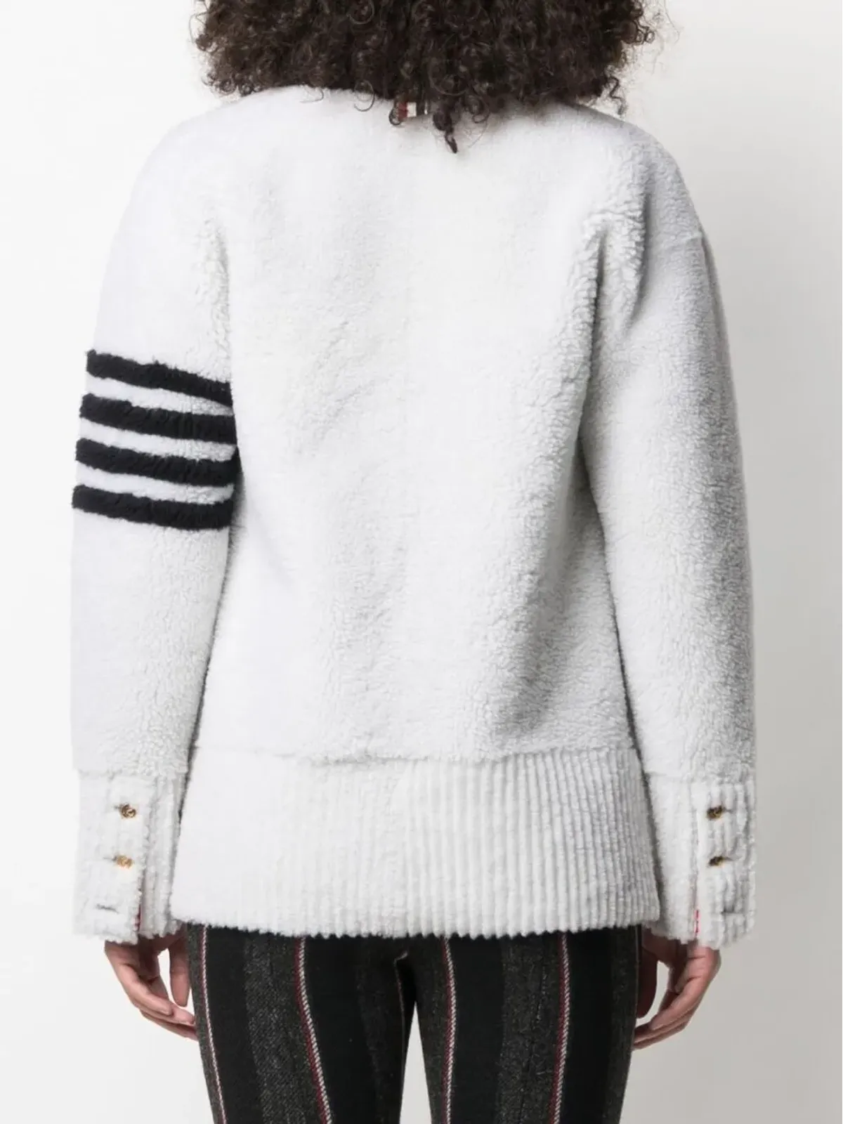 Thom Browne 4バー・ストライプ シアリング カーディガン - 画像4