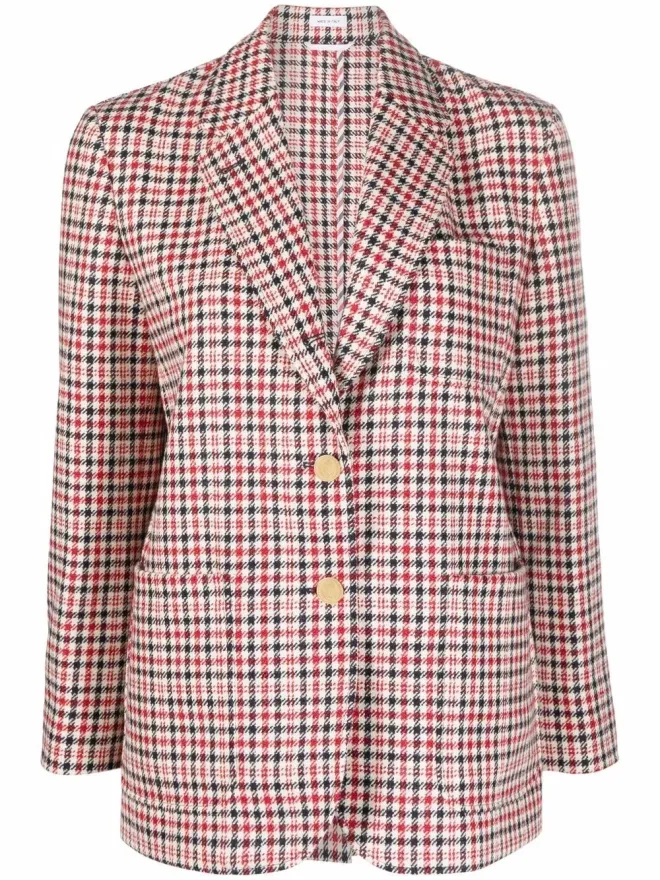 Thom Browne Thom Browne チェック柄シングルブレストブレザーの商品画像