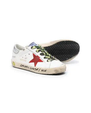 Golden Goose Kids ローカット カモフラージュ レースアップスニーカー - サムネイル2