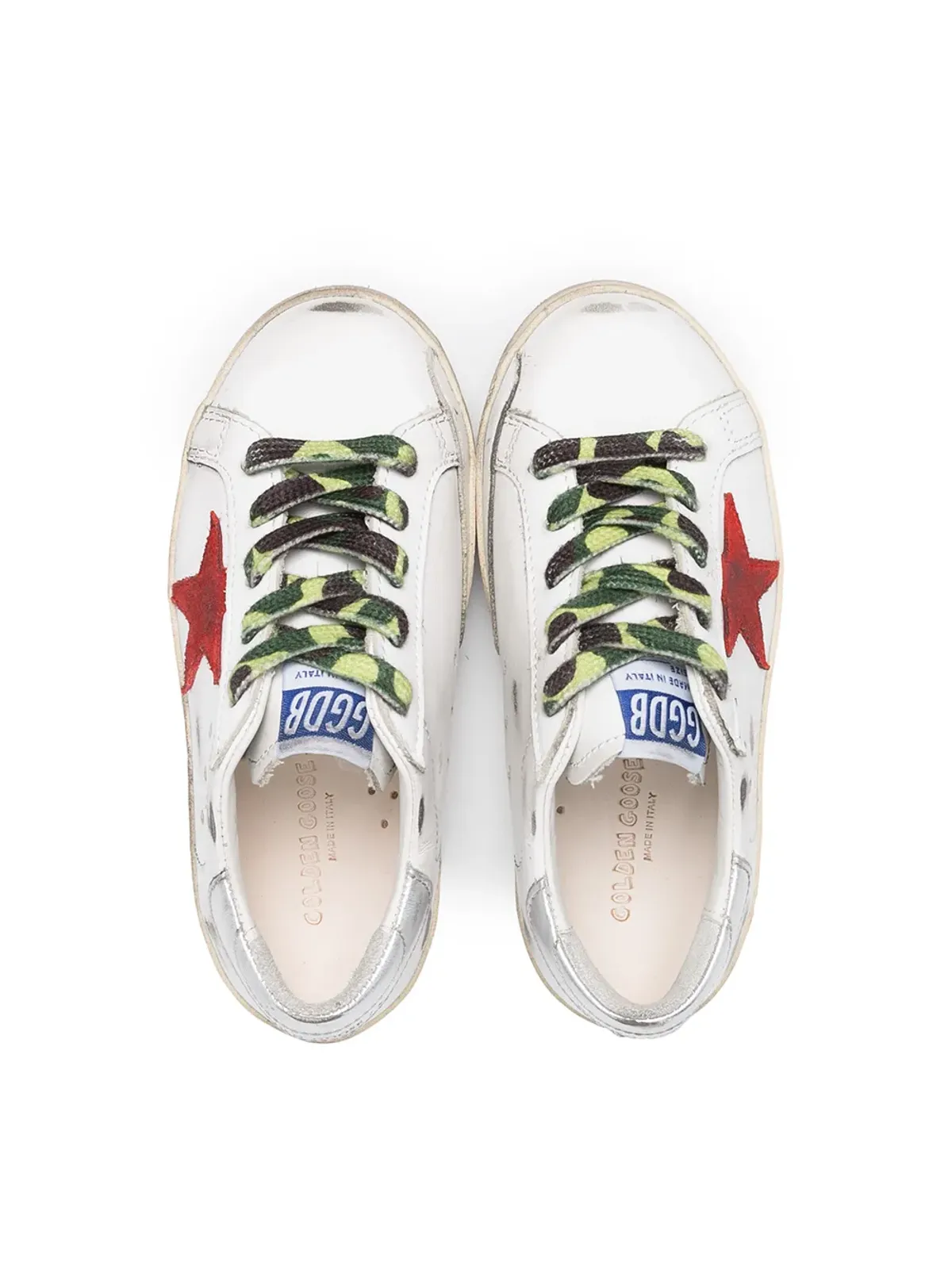 Golden Goose Kids ローカット カモフラージュ レースアップスニーカー - 画像3