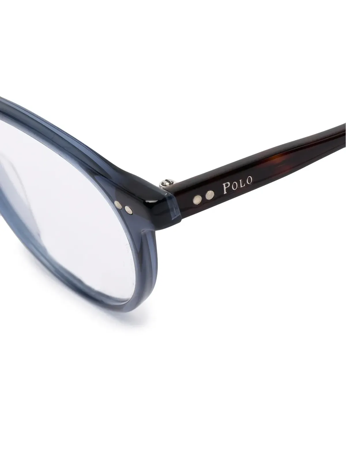 Polo Ralph Lauren べっ甲風丸眼鏡（ブルー） - 画像3