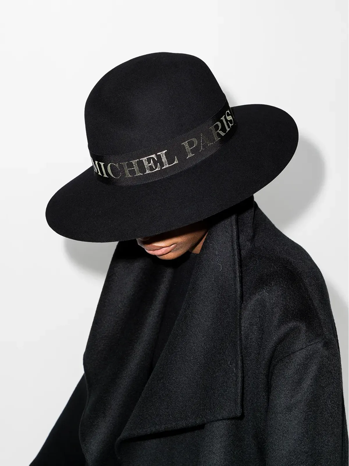 Maison Michel Virginie ロゴテープ フェドラハット - 画像2