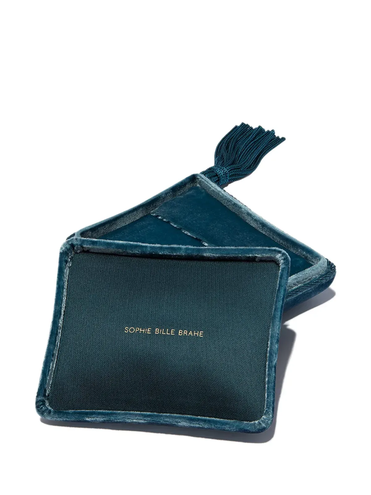 Sophie Bille Brahe ベルベット風ジュエリーボックス ブルー - 画像3