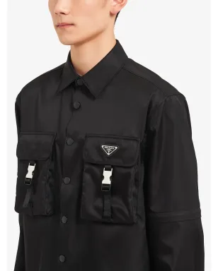 Prada レーニオン トライアングルロゴ シャツ - サムネイル5