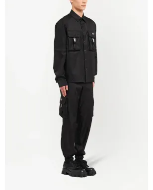 Prada レーニオン トライアングルロゴ シャツ - サムネイル3
