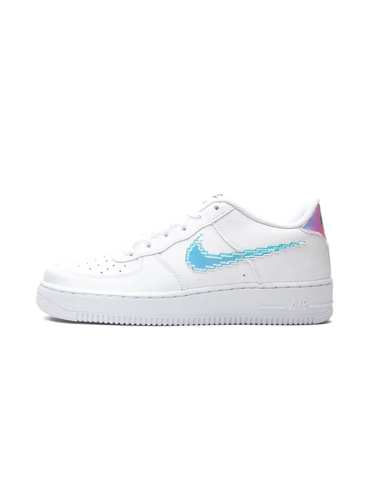 Nike Kids Air Force 1 LV8 デジタルスウッシュ スニーカー - White - 画像2