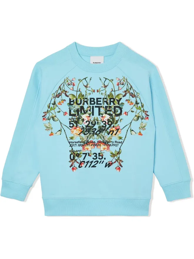 Burberry Kids Burberry Kids Montage print クルーネック スウェットの商品画像