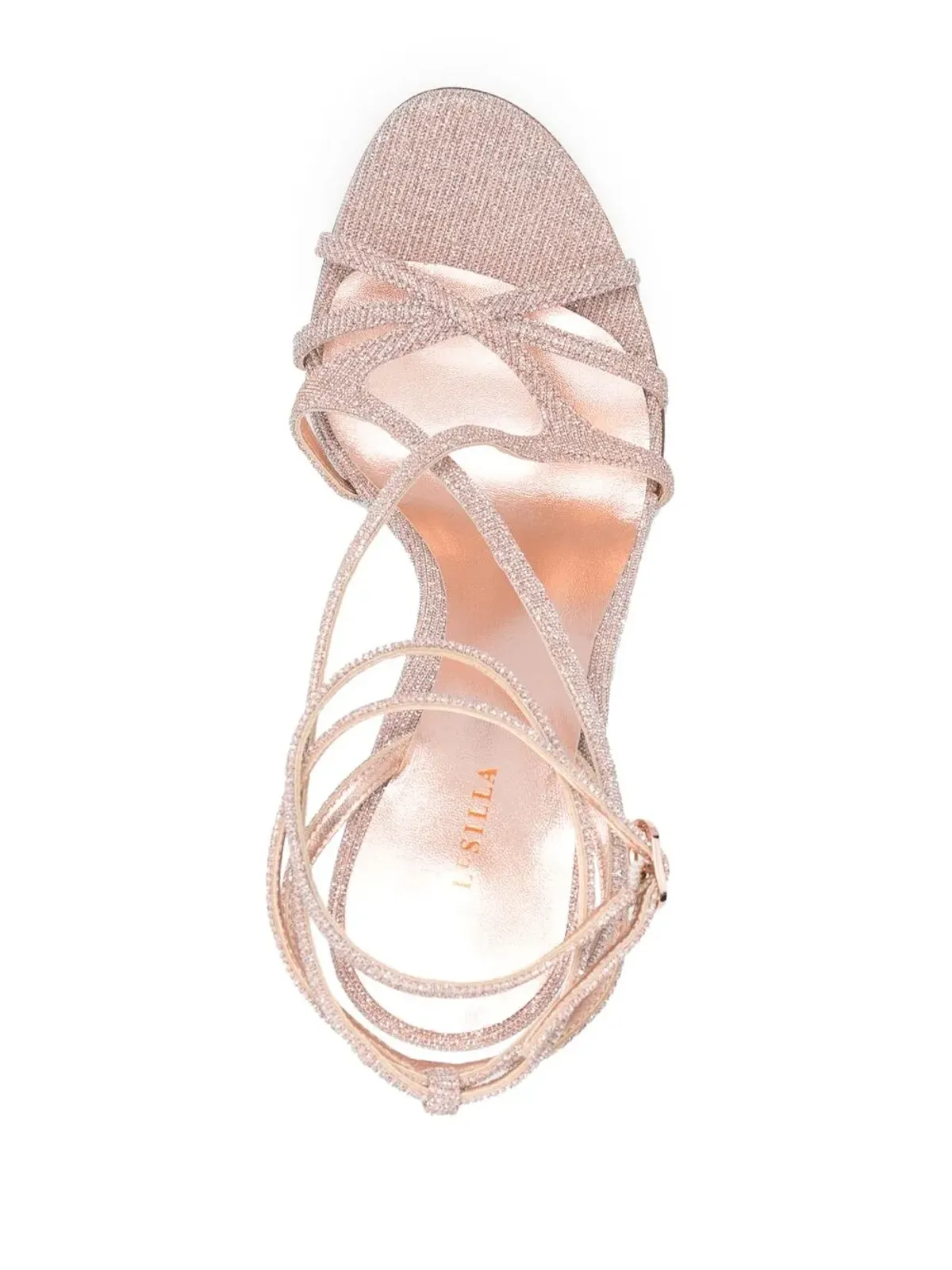 Le Silla メタリック・ストラップ巻きサンダル - 画像4