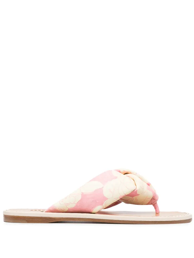 Miu Miu Miu Miu 花柄プリントのスリップオンサンダルの商品画像