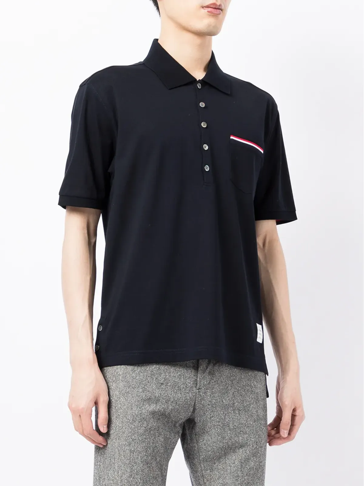 Thom Browne RWBストライプ ポロシャツ - 画像3