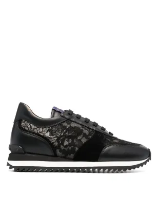 Le Silla クレア レース装飾レザースニーカー - サムネイル1