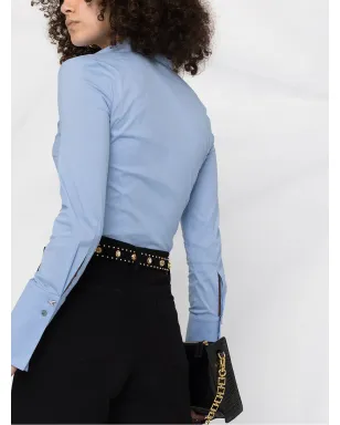 Patrizia Pepe フィットシャツボディスーツ ブルー - サムネイル3
