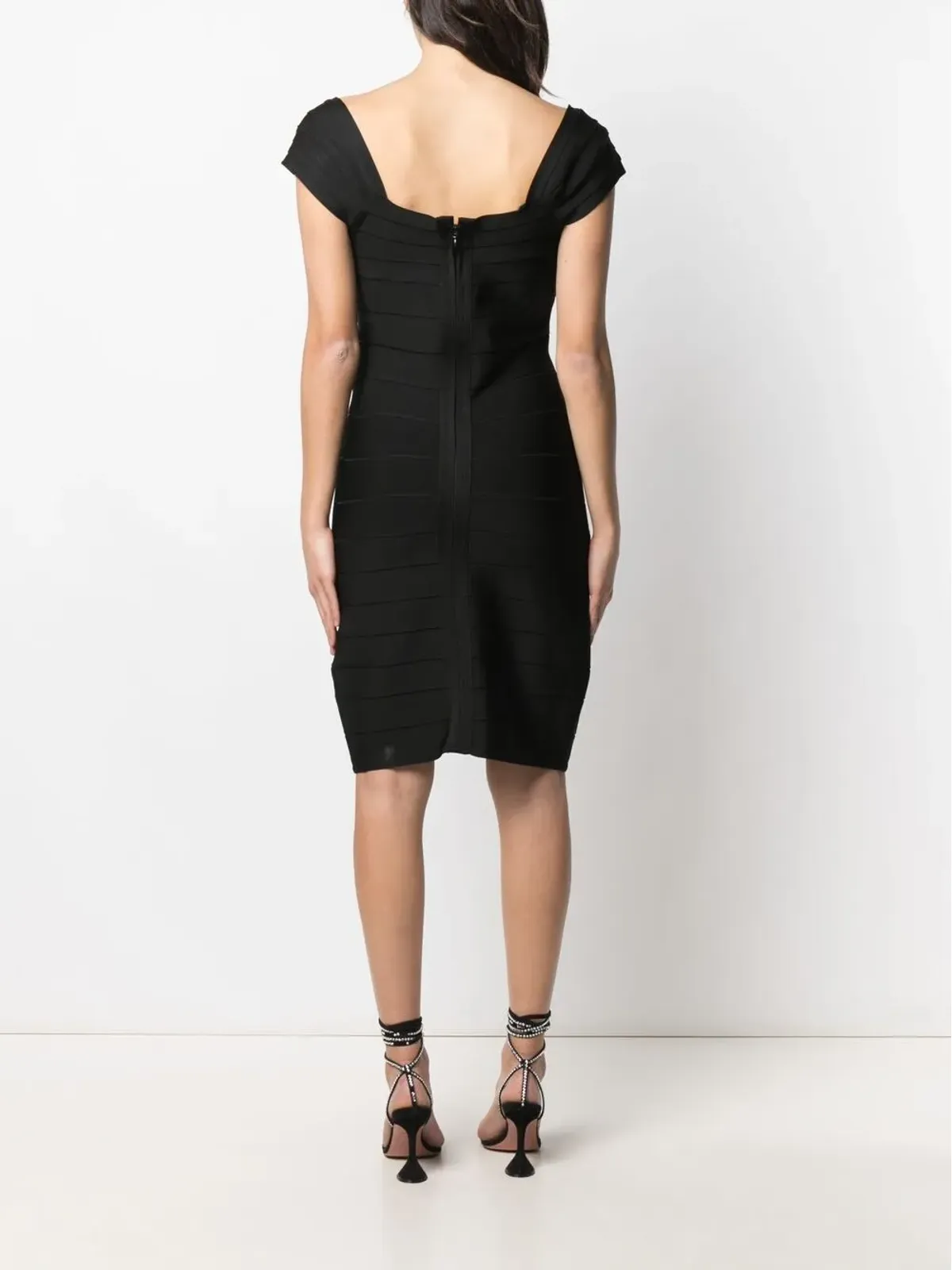 A.N.G.E.L.O. Vintage Cult 2000s panelled fitted dress - Black - 画像4