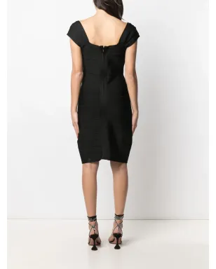 A.N.G.E.L.O. Vintage Cult 2000s panelled fitted dress - Black - サムネイル4