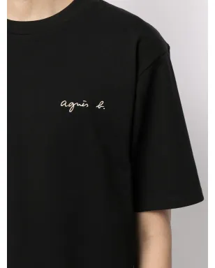 agnès b. ロゴ刺繍入りコットンTシャツ - サムネイル5
