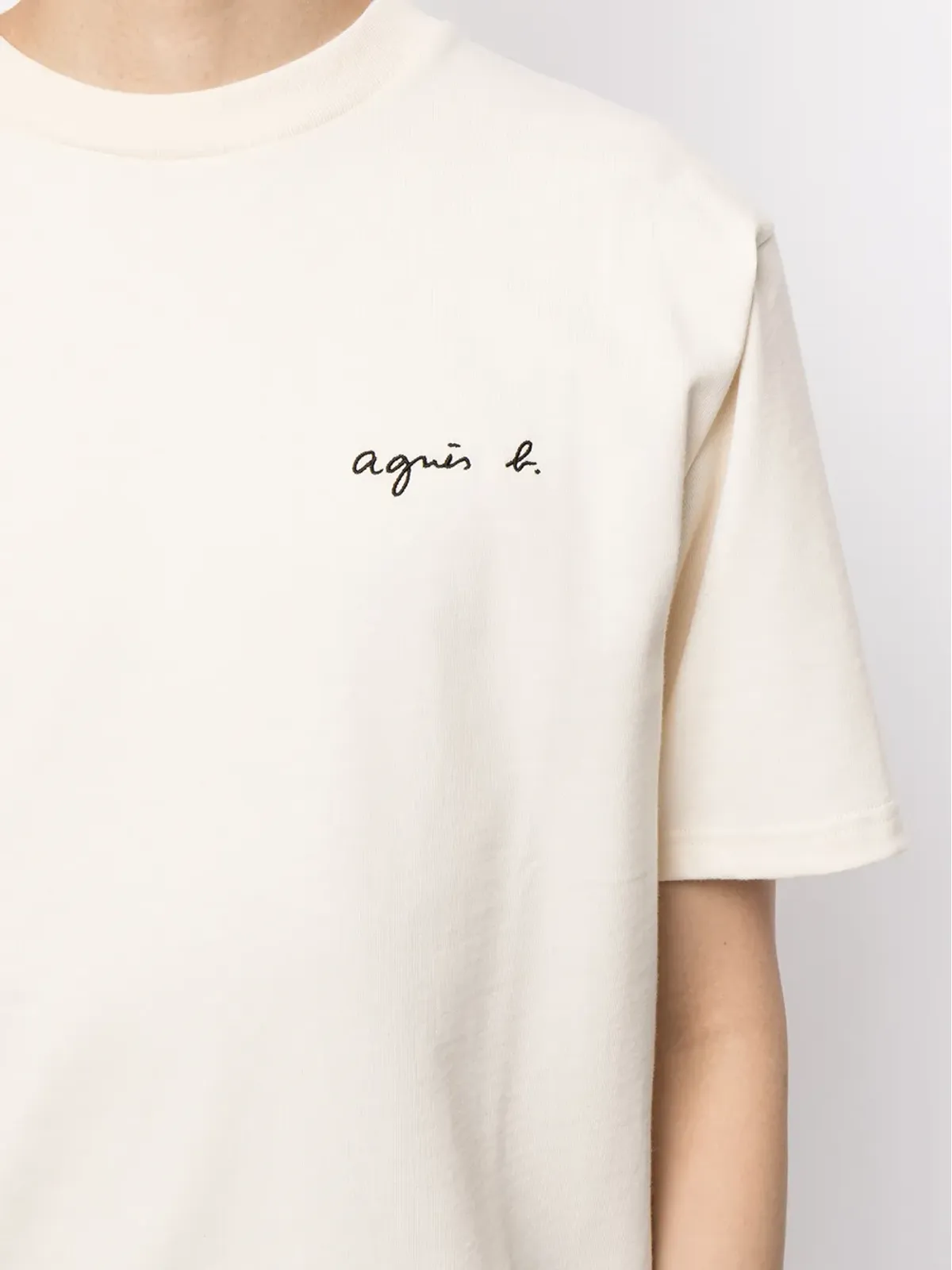 agnès b. 刺繍ロゴプリント Tシャツ - 画像5