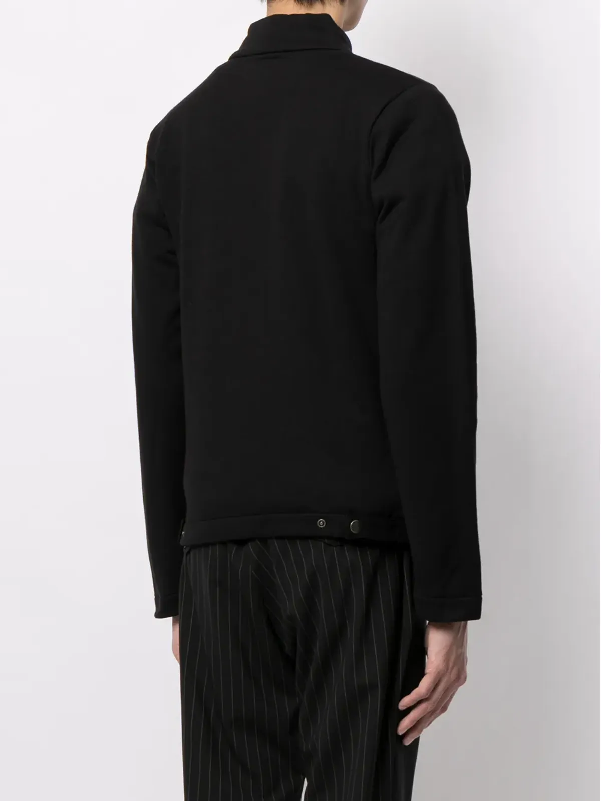 agnès b. Nacre snap-button cotton cardigan - Black - 画像4