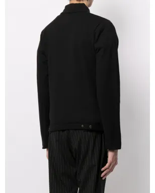 agnès b. Nacre snap-button cotton cardigan - Black - サムネイル4