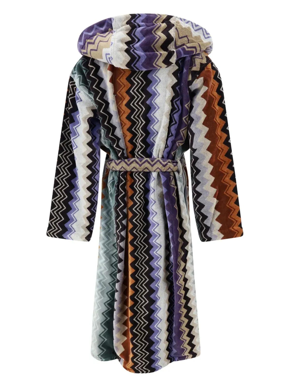 Missoni Home Giacomo ベルト付きフード付きバスローブ - 画像2