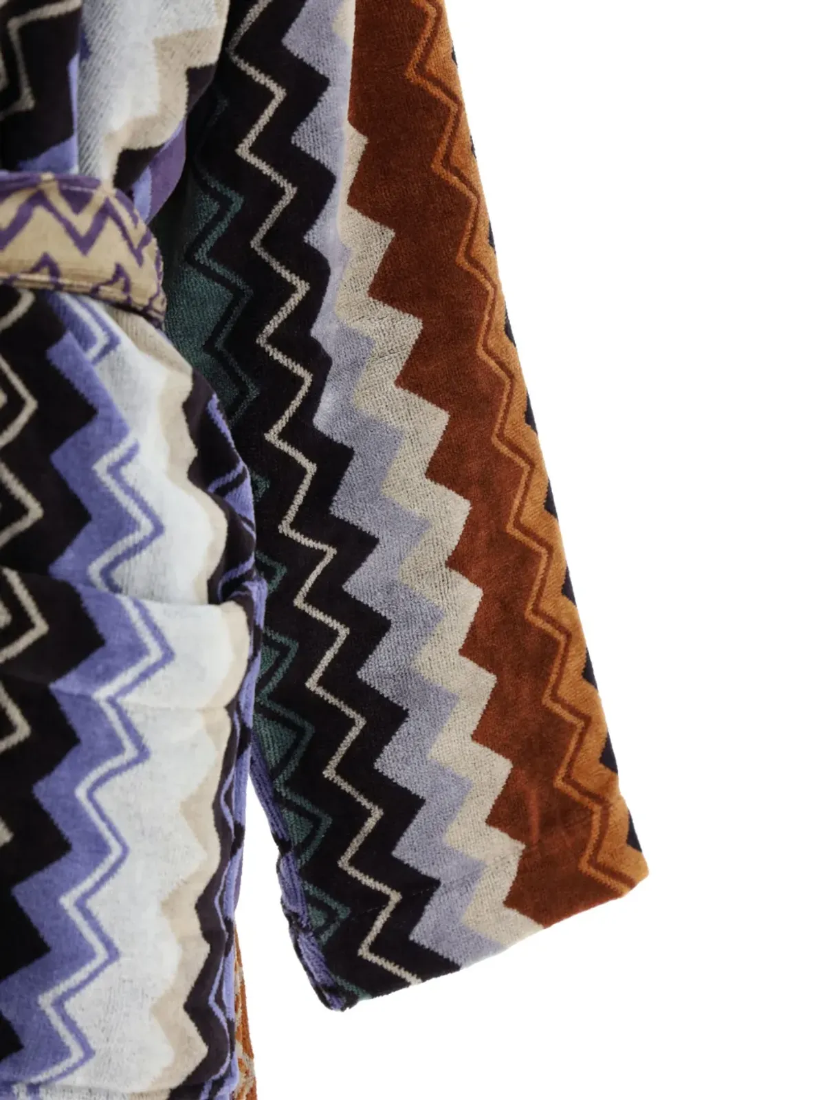 Missoni Home Giacomo ベルト付きフード付きバスローブ - 画像3