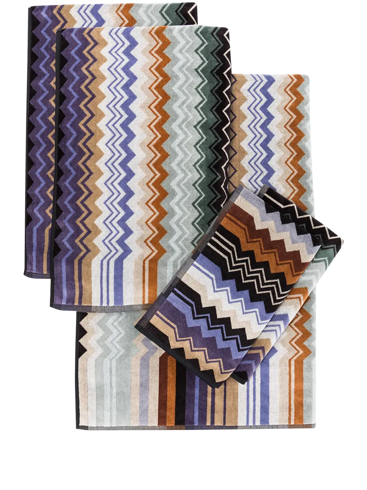 Missoni Home ジアコモ バスタオル セット（5枚） ブルー - 画像1