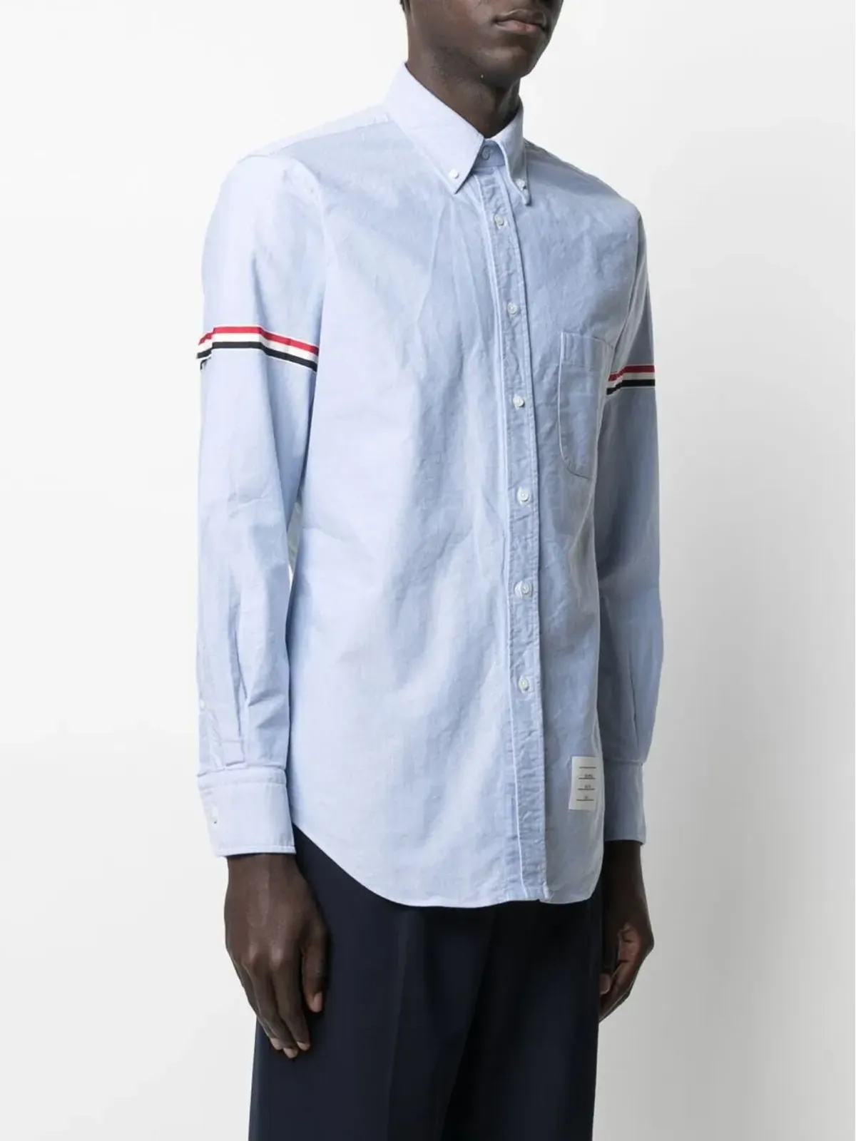 Thom Browne グログランアームバンド オックスフォードシャツ - 画像3