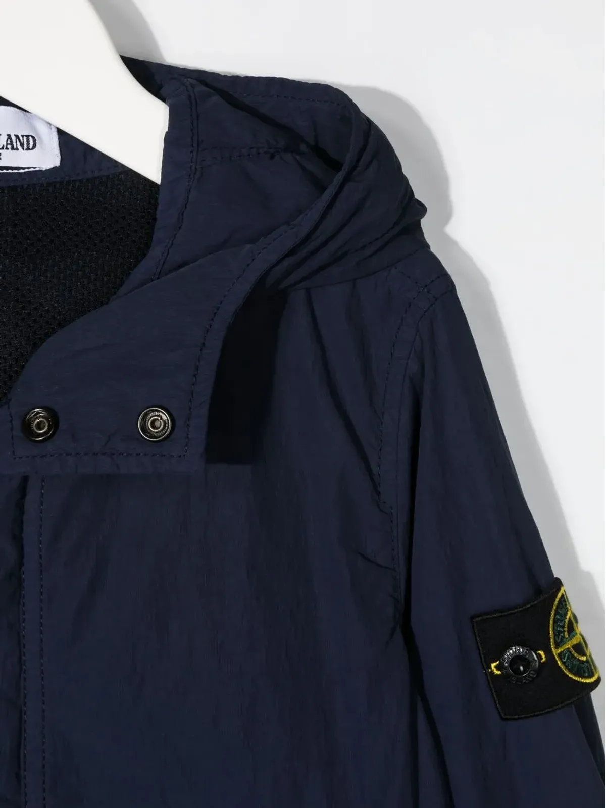 Stone Island Junior ロゴパッチボンバージャケット - 画像3
