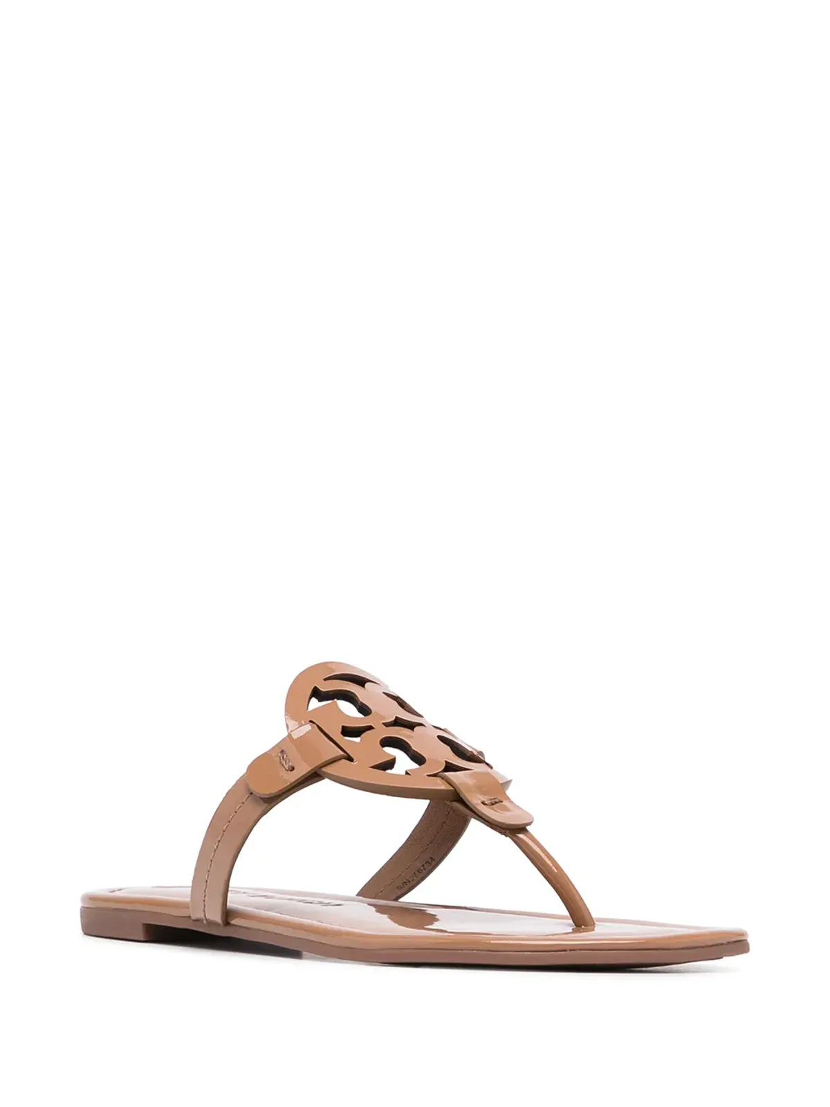Tory Burch ミラー レーザーカット ロゴ サンダル - 画像2